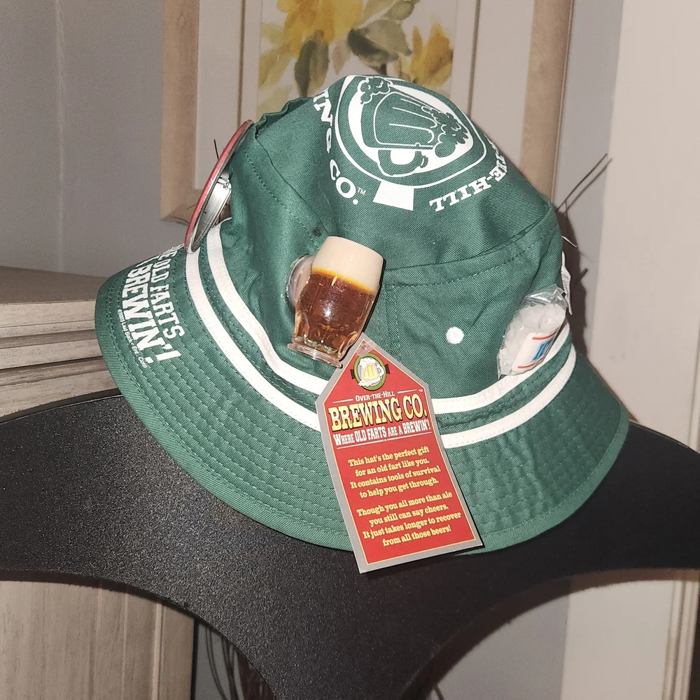 2006 Over The Hill Brewing Co. NWT Novilty Bucket Hat. Old Fart. One Size.